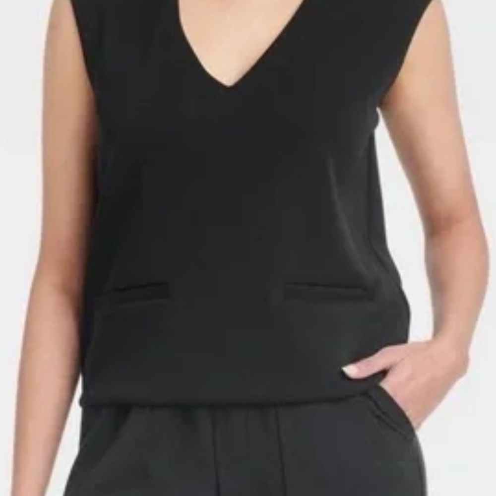 a new day Black Sleeveless Top
